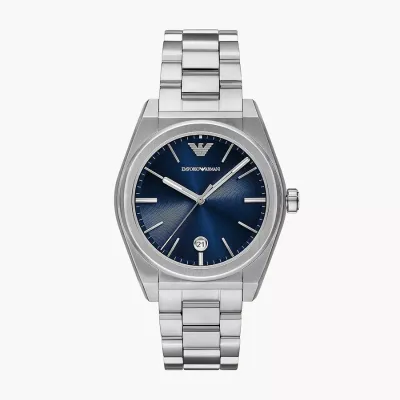 Emporio Armani Three-Hand Date Stainless Steel Watch